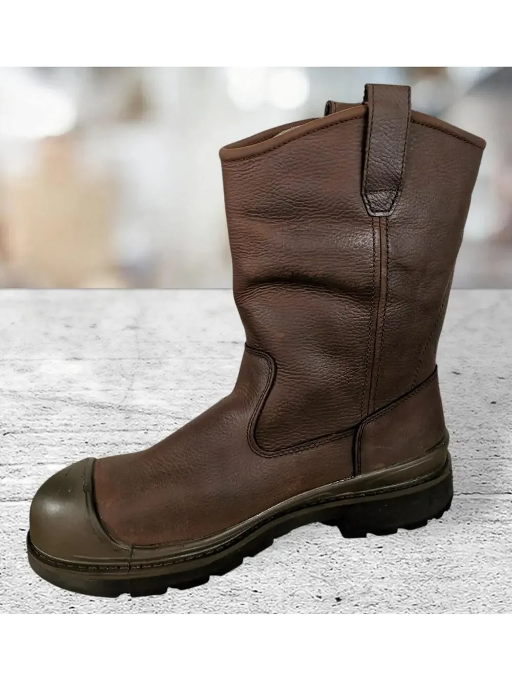WOLVERINE Men's Crawford WPF Steel Toe Safety Boots, Brown Leather, 13 M, W04664